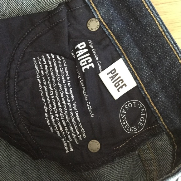 Paige Verdugo Ankle Zip Dark Wash Jeans Denim - Picture 12 of 15